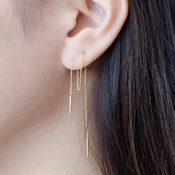 Long Tassel Earrings for Women 1 PC Ear Clip Zircon Ear Cuff | Fashion Jewelry