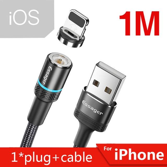 Essager Magnetic Charger Micro USB Type C Cable for iPhone Samsung Android