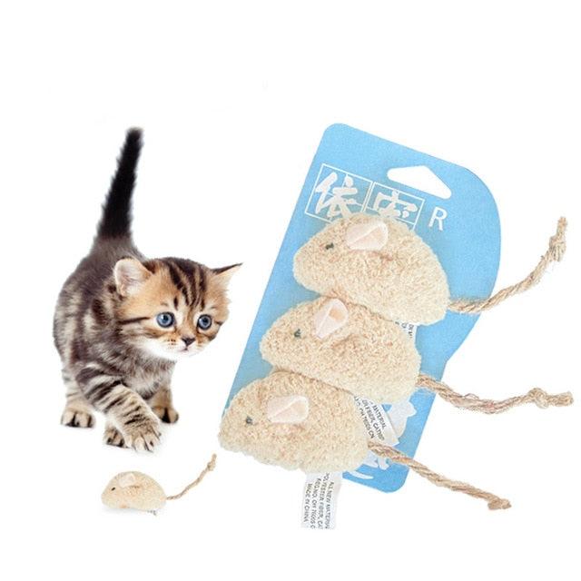 Soft Mouse Playing Toy 3Pcs | Pet Accessories