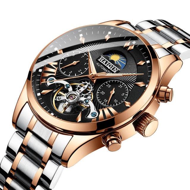 HAIQIN Men Watches Automatic/Mechanical/Luxury Watch| Men Sport Wristwatch Reloj Hombre Tourbillon