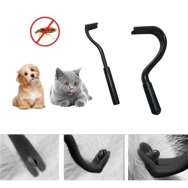 Pets Tick Removal Tool 2PCS  Dual Teeth Tick Twistered Cats Dogs Cleaning Supplies Mites Twist Hook Remover Hook Pet Supplies