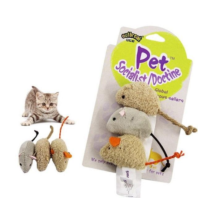 Soft Mouse Playing Toy 3Pcs | Pet Accessories