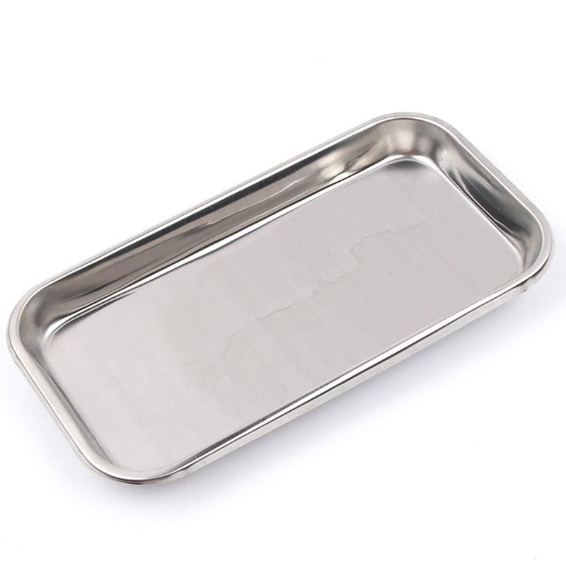 Cosmetic Storage Tray Stainless Steel 1PC  Nail Art Equipment Plate Doctor Surgical Dental Tray | Nails Dish Tools