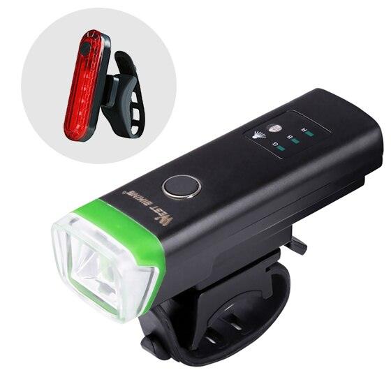 WEST BIKING Front Bicycle Light USB Rechargeable LED Bike Light Waterproof Cycling Headlight Climbing Safety Flashlight Lamps
