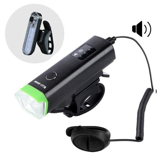 WEST BIKING Front Bicycle Light USB Rechargeable LED Bike Light Waterproof Cycling Headlight Climbing Safety Flashlight Lamps