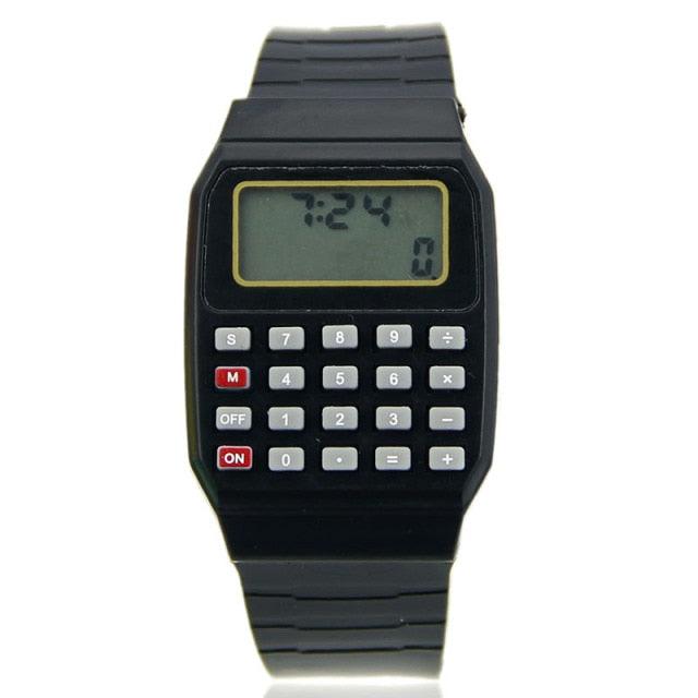 Fad Children Silicone Wrist Watch Multi-Purpose Date Kids Electronic Calculator