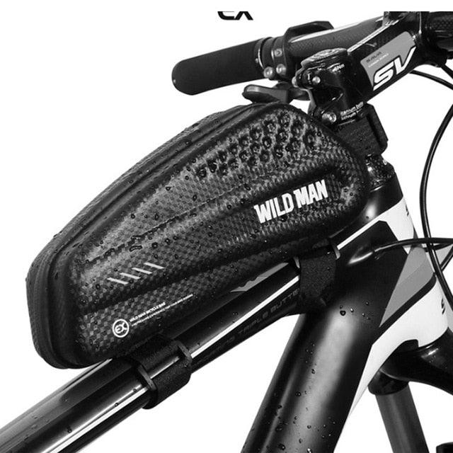 WILD MAN Rainproof MTB Bicycle Bag Cycling Frame Front Top Tube Touchscreen Phone Bag Reflective|  Phone Case Bike Accessories