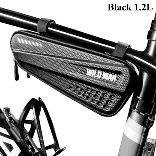 WILD MAN Rainproof MTB Bicycle Bag Cycling Frame Front Top Tube Touchscreen Phone Bag Reflective|  Phone Case Bike Accessories