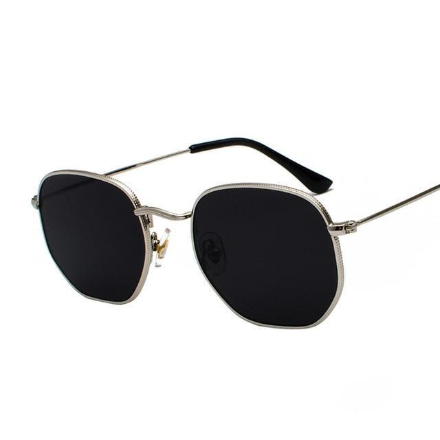 Vintage Sunglasses | Unisex Square Metal Frame Sunglasses