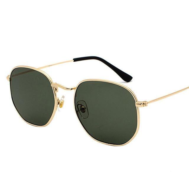 Vintage Sunglasses | Unisex Square Metal Frame Sunglasses