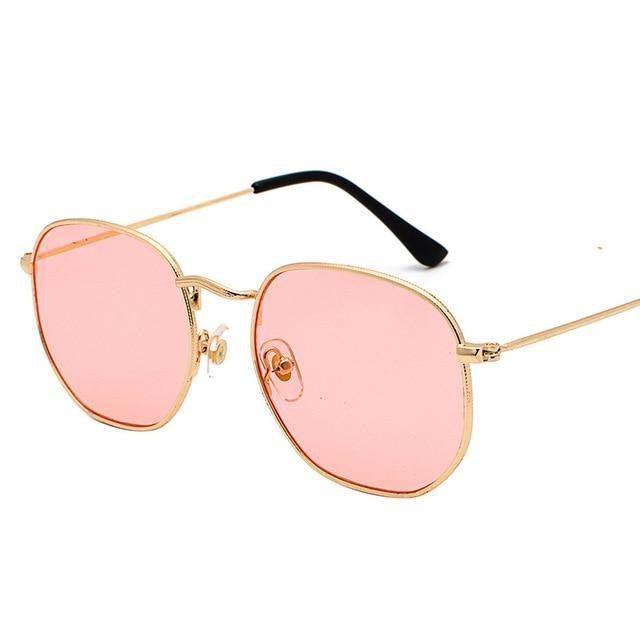 Vintage Sunglasses | Unisex Square Metal Frame Sunglasses