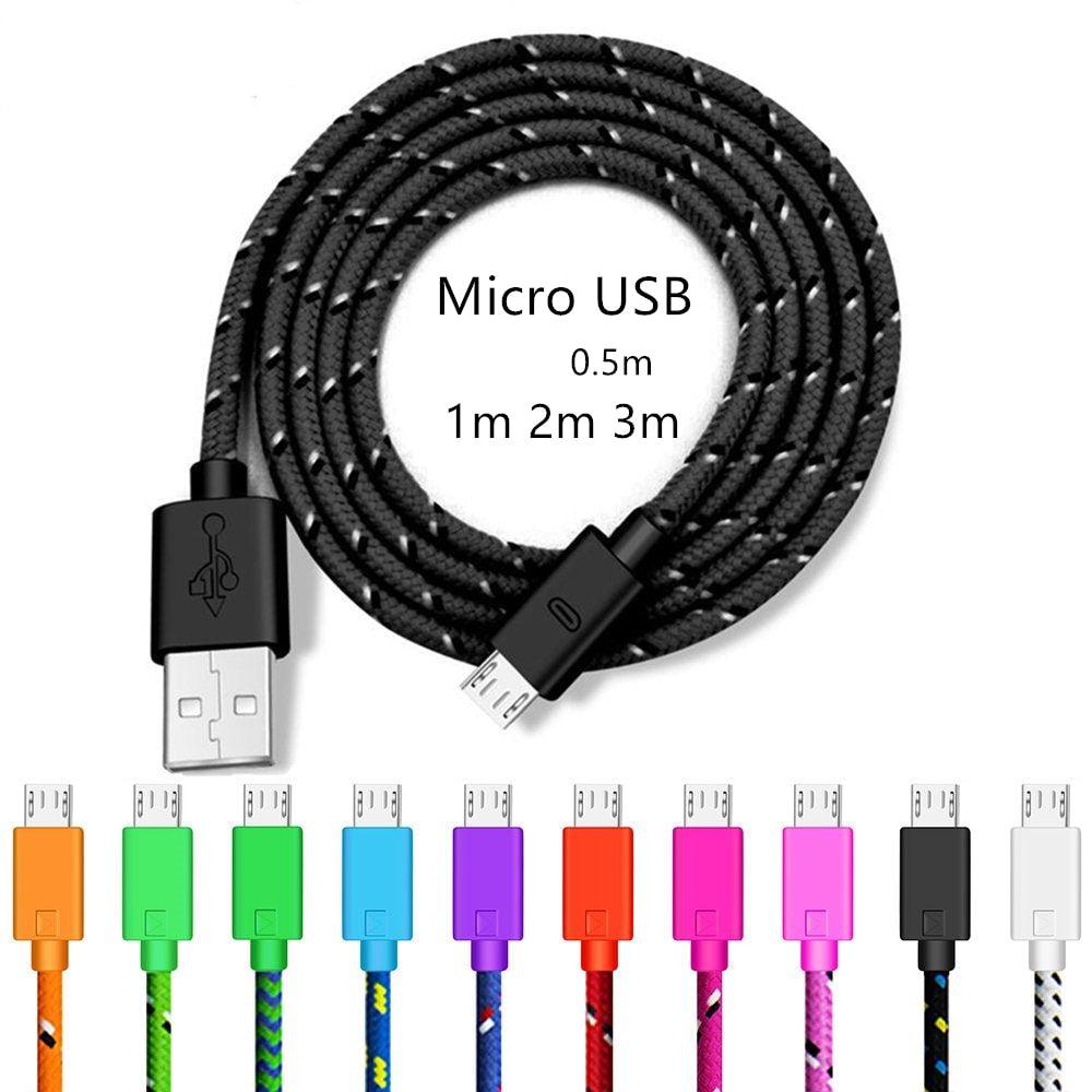 Micro USB Cable Fast Charging Data Cord Charger Adapter 1M 2M 3M  For Samsung S7 Xiaomi Huawei Android Phone Microusb Cable Wire