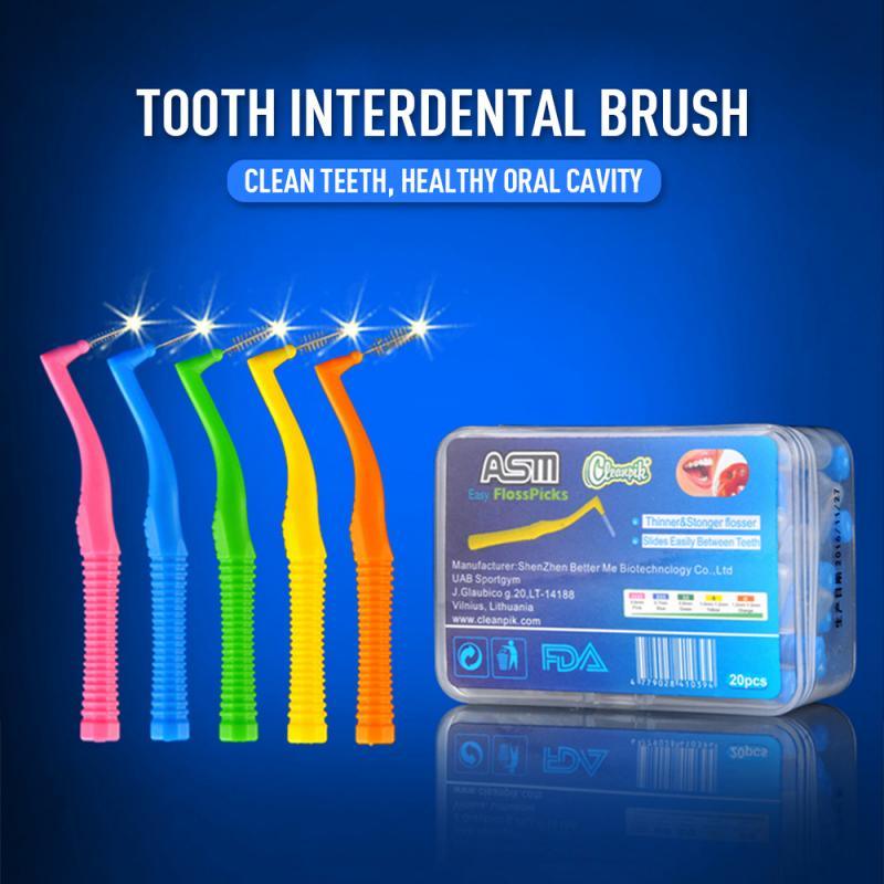 Interdental Brushes 20Pcs | Push-Pull Toothpick | Oral Care | Dental Hygiene