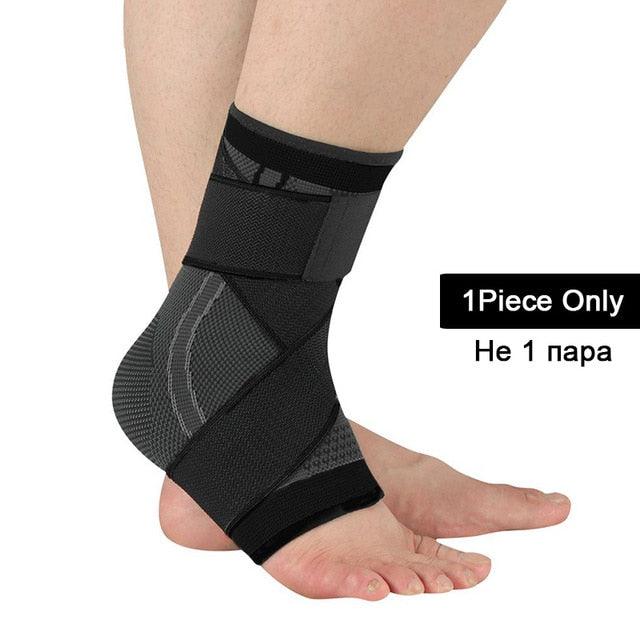 SKDK Pressurized Ankle Support 1PC 3D for Sports Gym Badminton | Ankle Brace Protector with Strap Belt Elastic