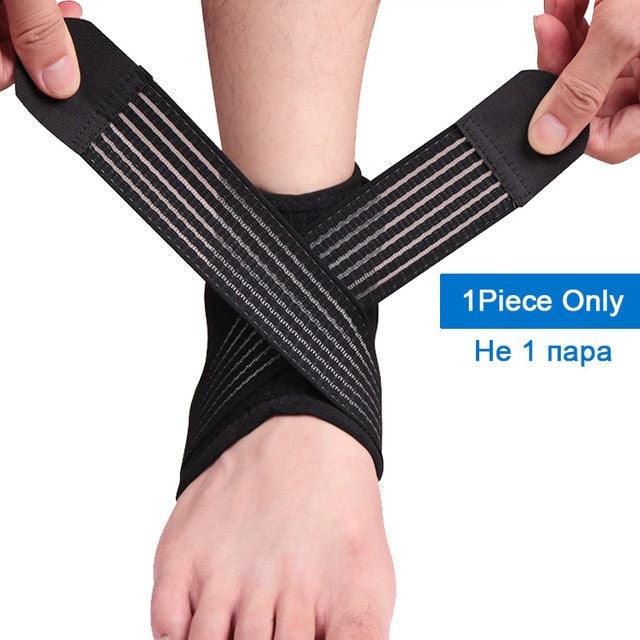 SKDK Pressurized Ankle Support 1PC 3D for Sports Gym Badminton | Ankle Brace Protector with Strap Belt Elastic