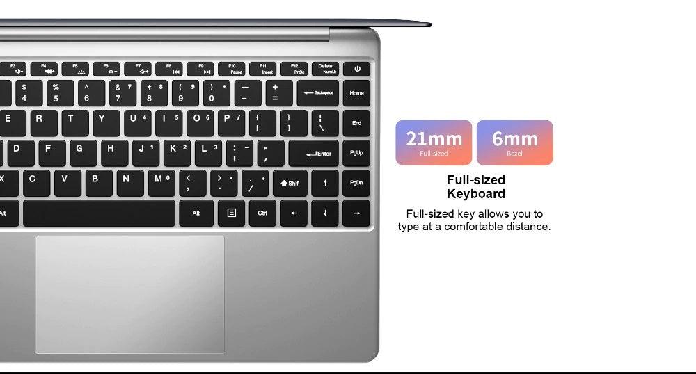 Teclast F7 Plus Laptop - 14.1 inch, 8GB RAM, 256GB SSD, Full HD, Backlit Keyboard, Windows 10