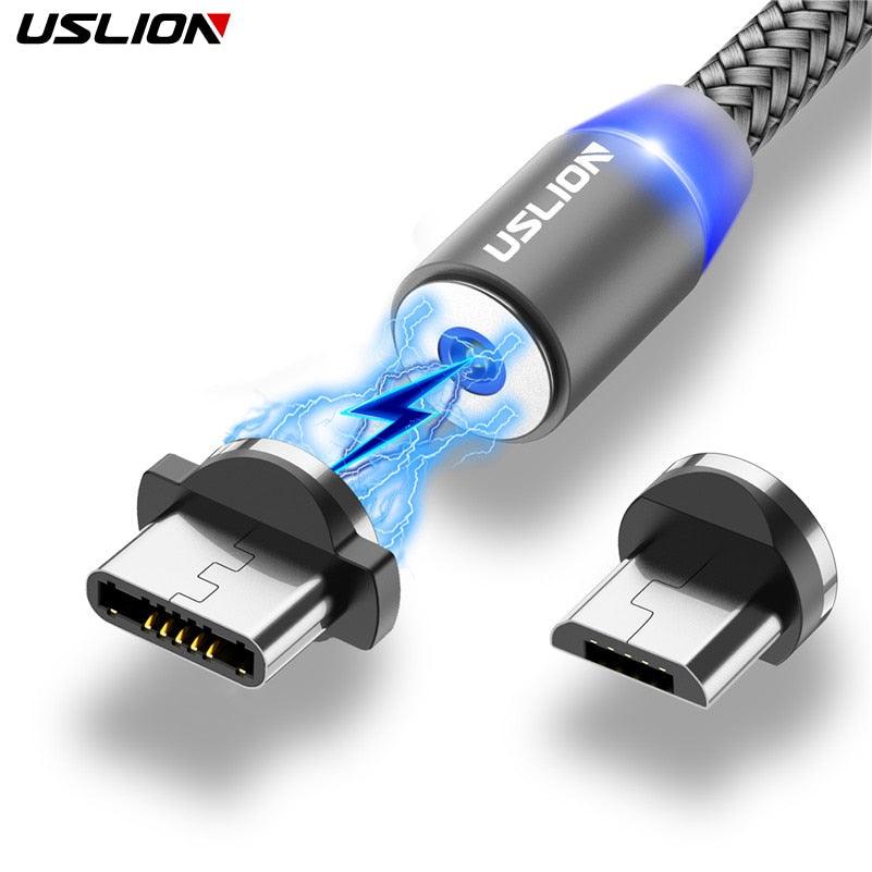 USLION Magnetic USB Cable Fast Charging USB Type C | Mobile Phone Cable USB Cord