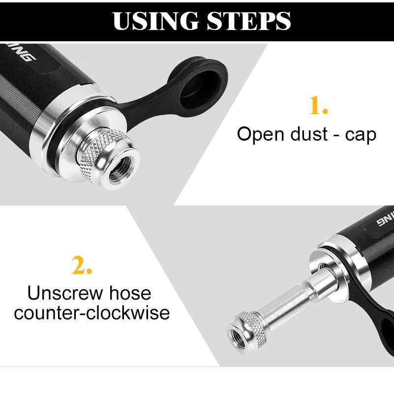 WESTBIKING Hand Air Pump for Bicycles with Pressure Gauge