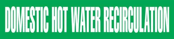ASME (ANSI) Pipe Marker: Domestic Hot Water Recirculation | RPK283
