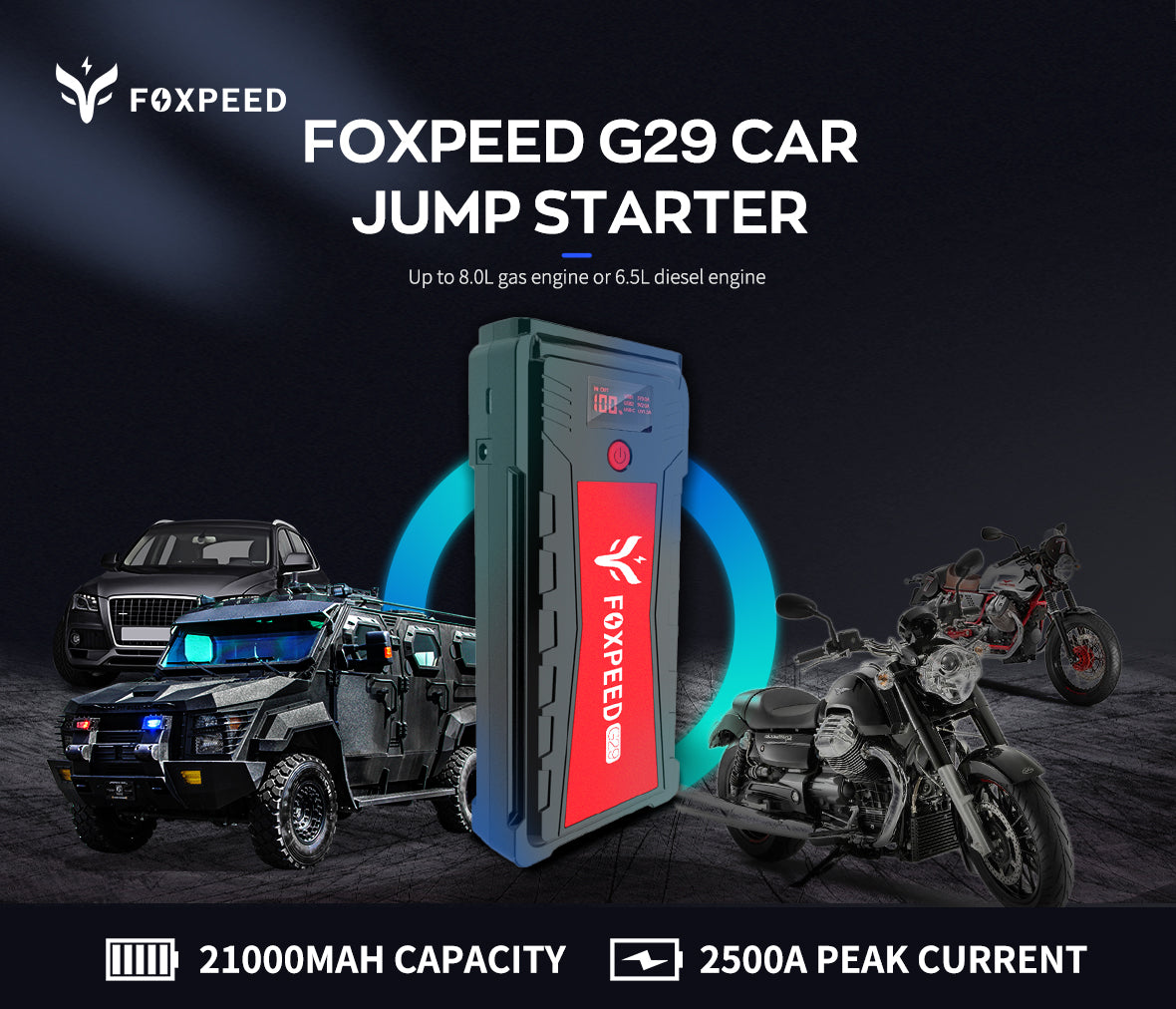 FOXPEED G29 Portable Car Jump Starter
