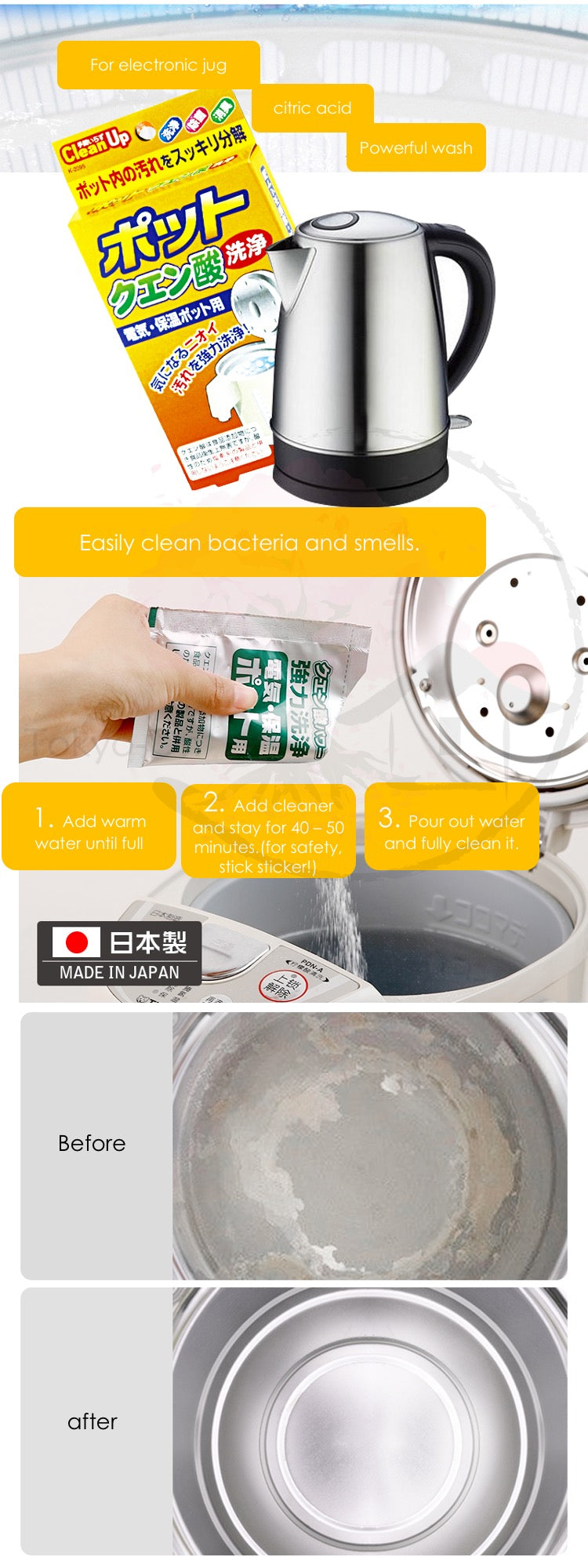 Tokyo-On Kokubo Citric Acid Cleaner 3 Packs