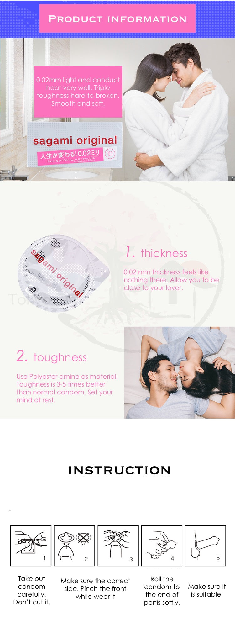 Tokyo-On Sagami Original 0.02 Condom (20 Packs)