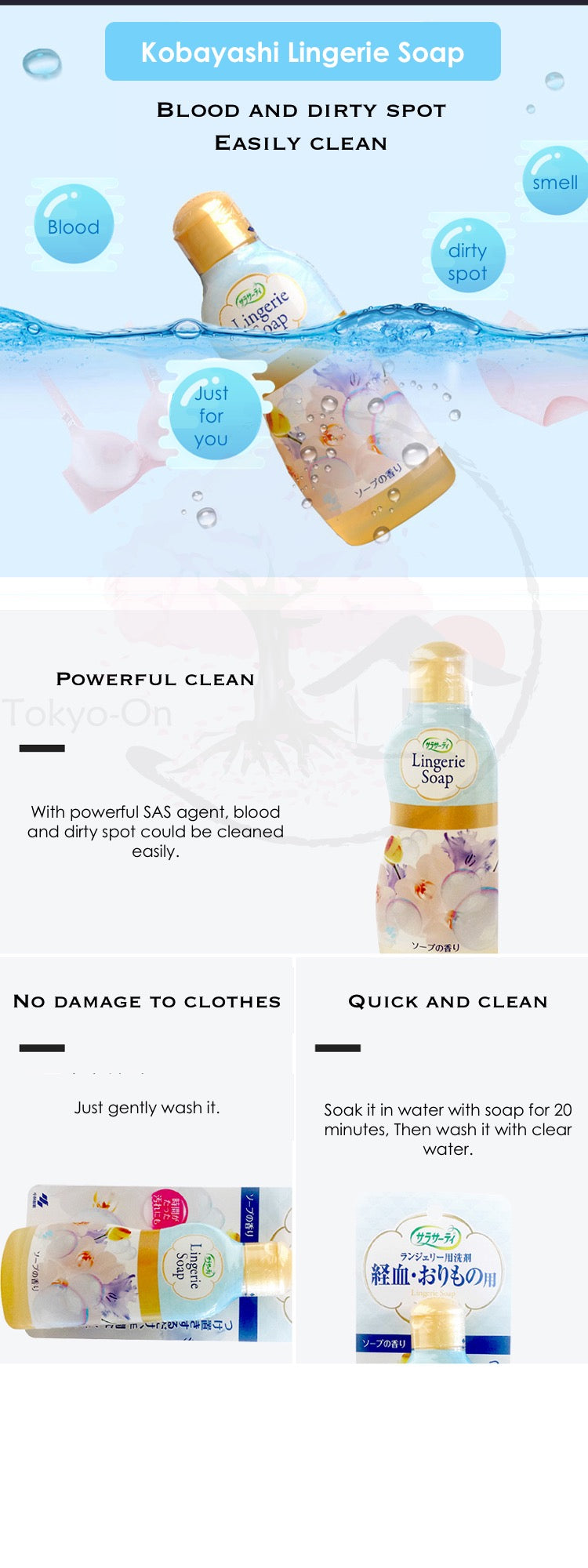 Tokyo-On Kobayashi Lingerie Soap 120ml