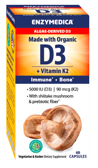  Organic Vitamin D3 + K2 (Enzymedica) 