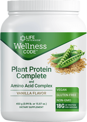  BACKORDER ONLY - Wellness Code® Plant Protein Complete & Amino Acid Complex (Vanilla) (Life Extension) 