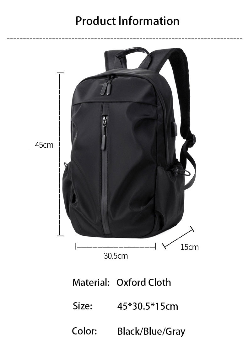 Laptop Backpack USB Charging 15.6 Inch Waterproof