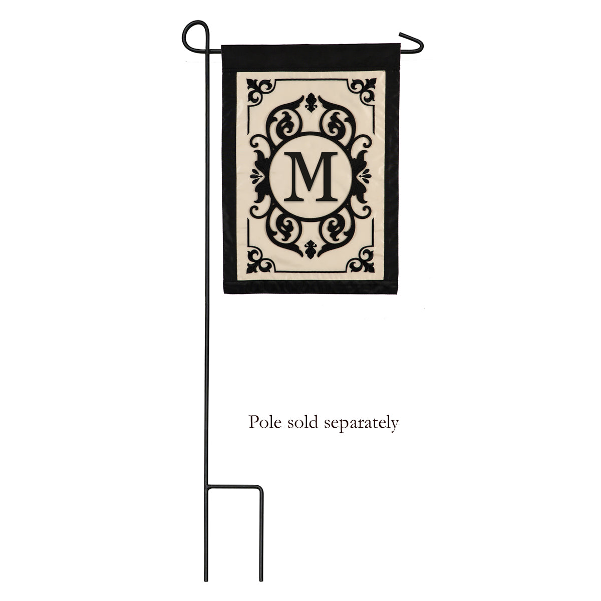 Cambridge Monogram Garden Applique Flag, 