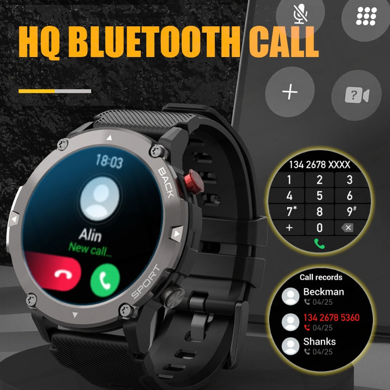 IOS Android Sport Smartwatch | Bluetooth Call Blood Pressure Outdoor Smart Watch