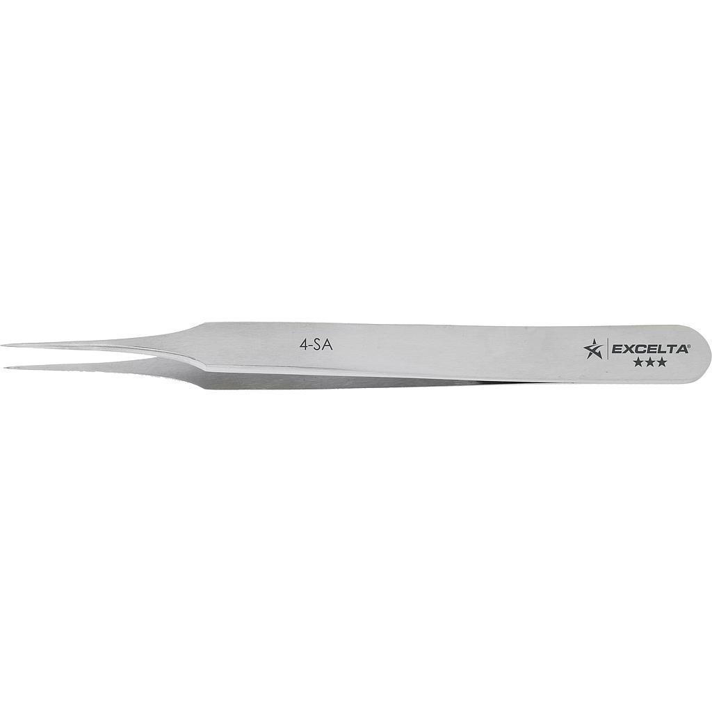 Excelta 4-SA Very Fine Straight More Tapered Tip Neverust? Anti-Magnetic Stainless Steel Tweezer