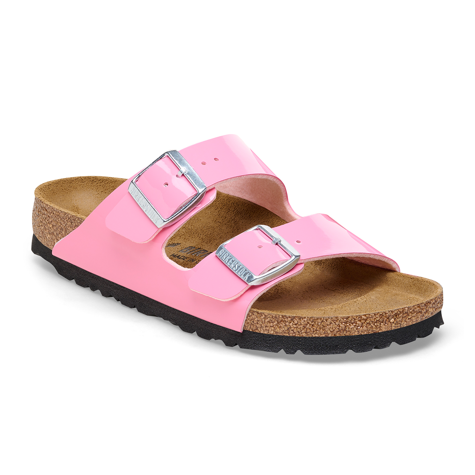 Birkenstock Arizona Sandal (Women) - Patent Candy Pink Birko-Flor