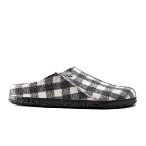 Birkenstock Zermatt Shearling Narrow Slipper (Women) - Plaid White/Natural