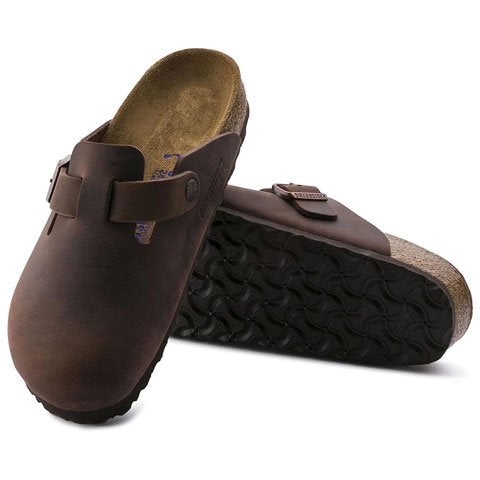 Birkenstock Boston Soft Footbed Narrow (Unisex) - Habana Oiled Leather
