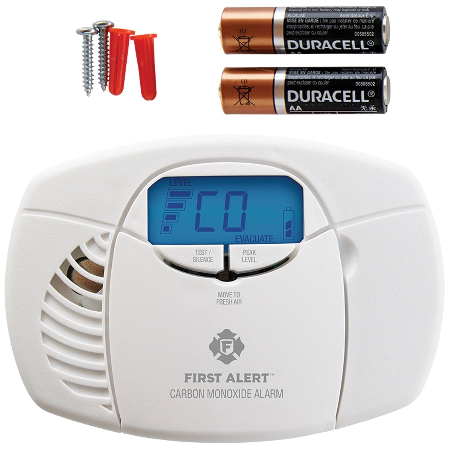 First Alert 1039727 Battery-Powered Carbon Monoxide Alarm with Backlit Digital Display