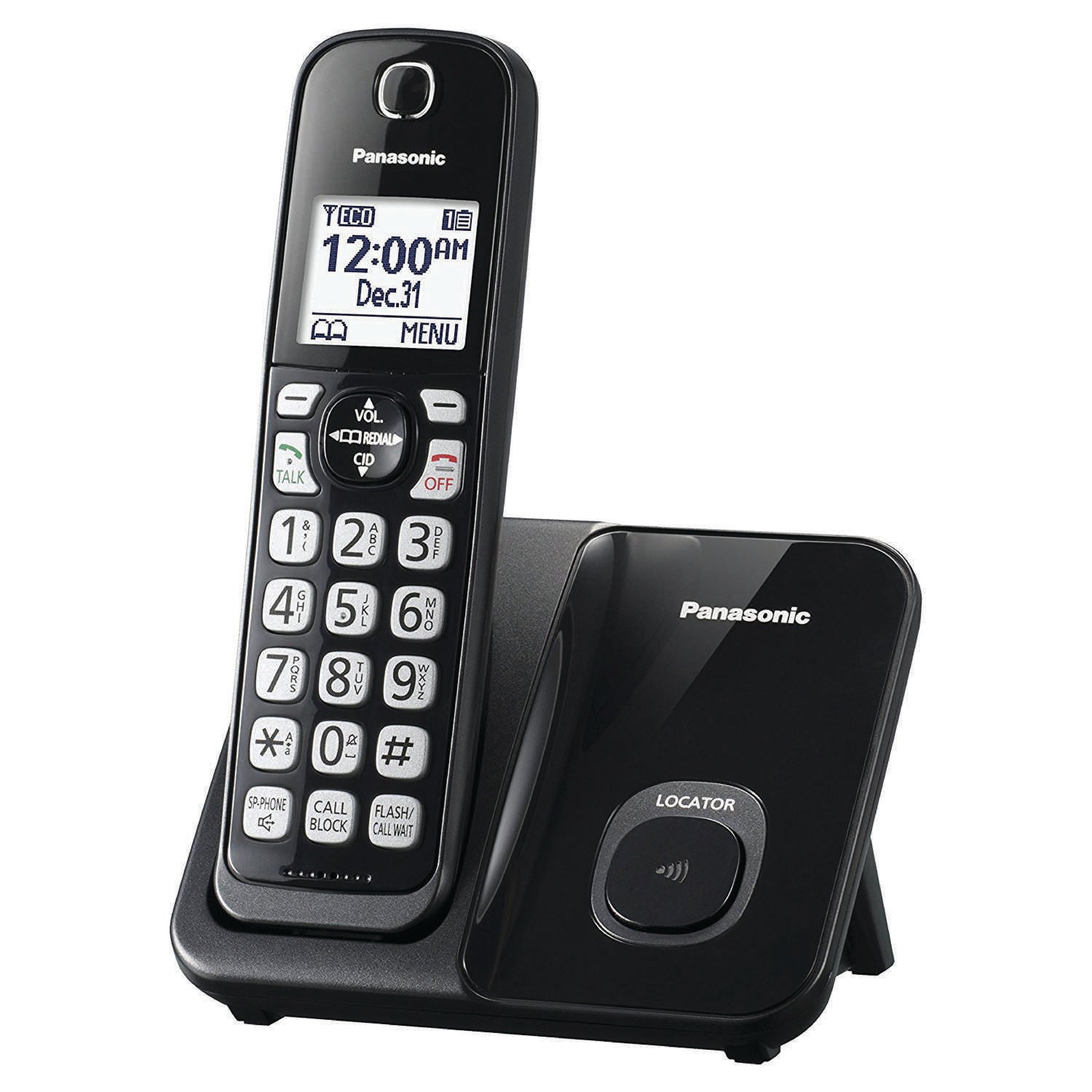 Panasonic KX-TGD510B Expandable Cordless Phone with Call Block (Single Handset)