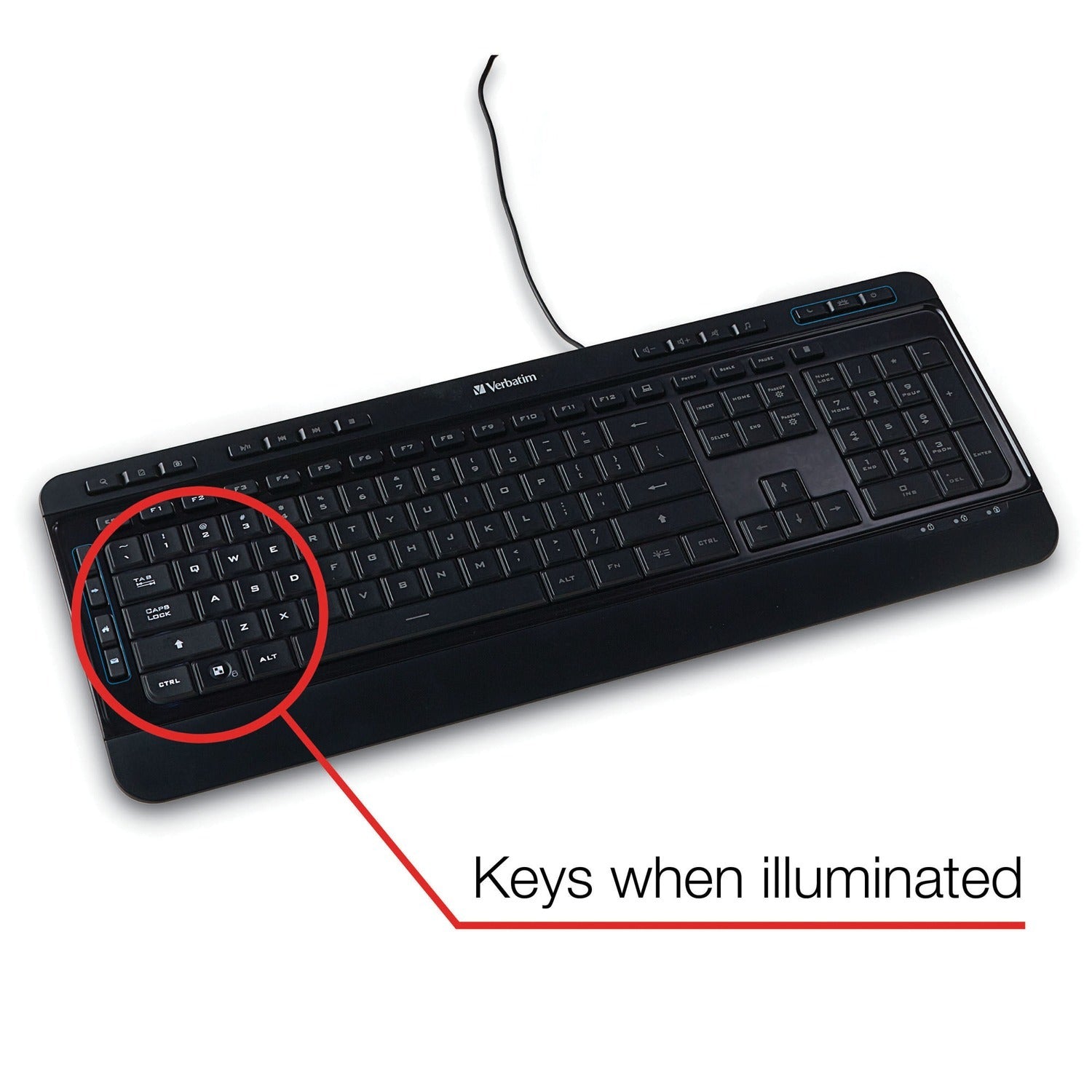 Verbatim 99789 Illuminated Wired Keyboard