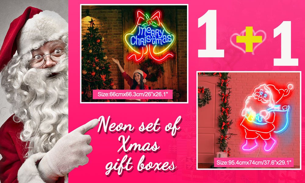 Santa Claus &merry christams Bell set Christmas gift box