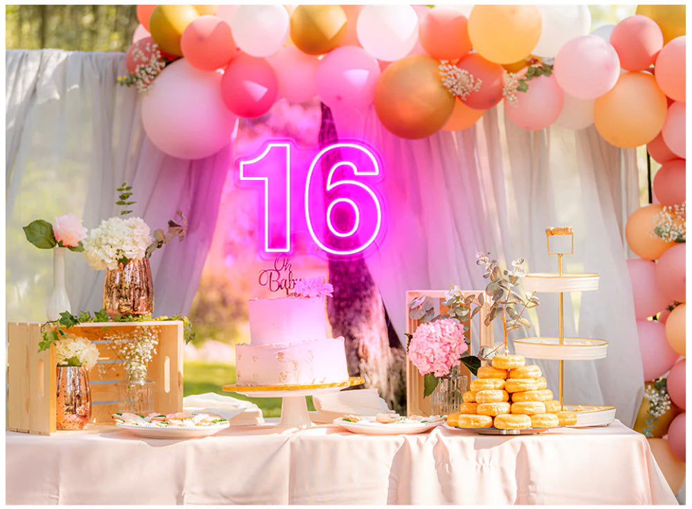 16th birthday neon sign