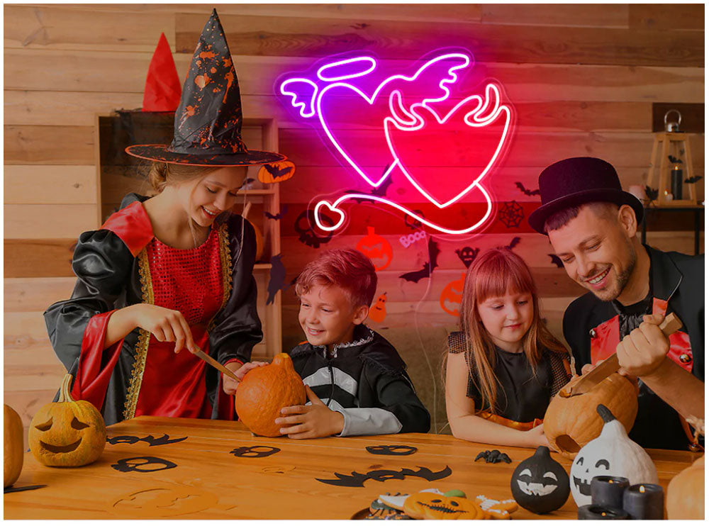 angel neon ligh sign