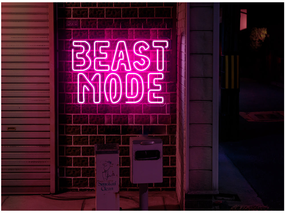 Beast Mode, Workout Room Quotes Sign