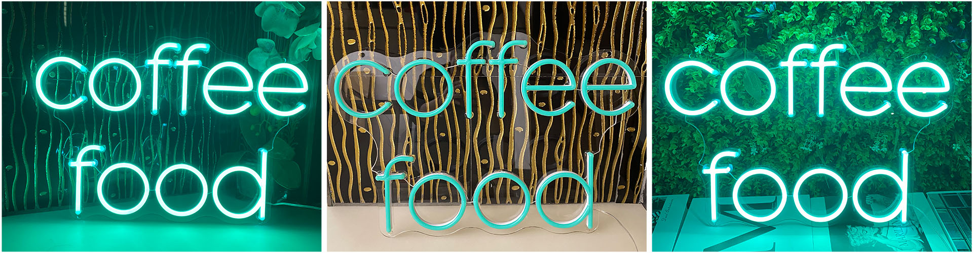 coffee food neon light sign