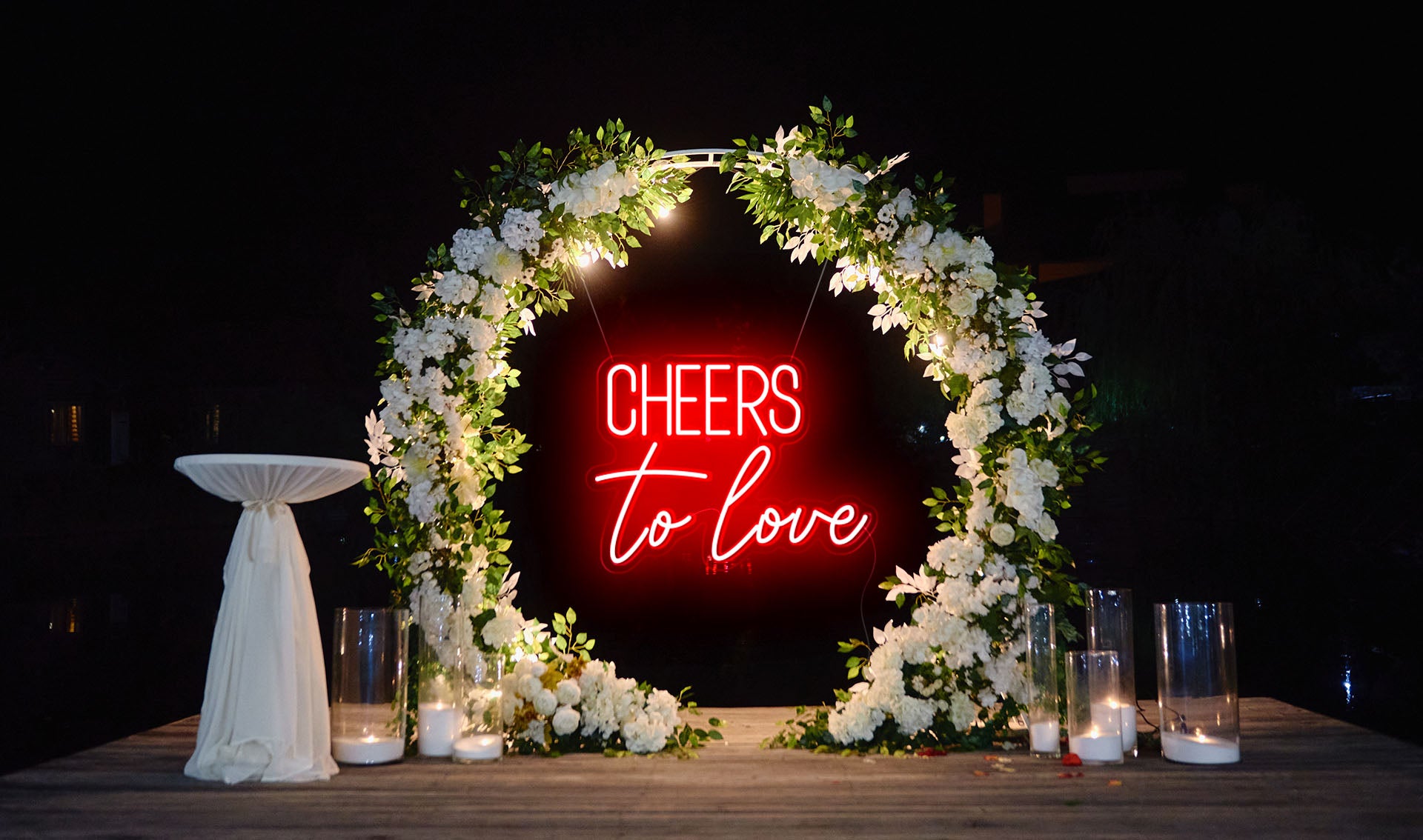 cheers to love neon sign