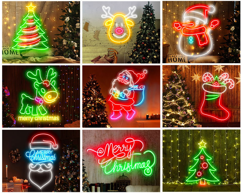 Merry Christmas LED Neon Sign Christmas Neon Wall For Sale