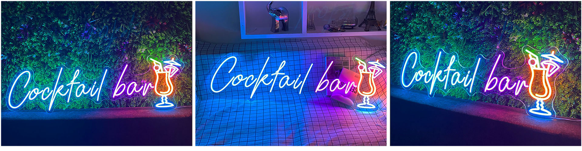 cocktail bar cup neon sign