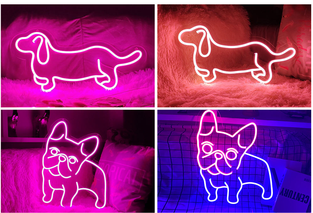 pet dog neon light