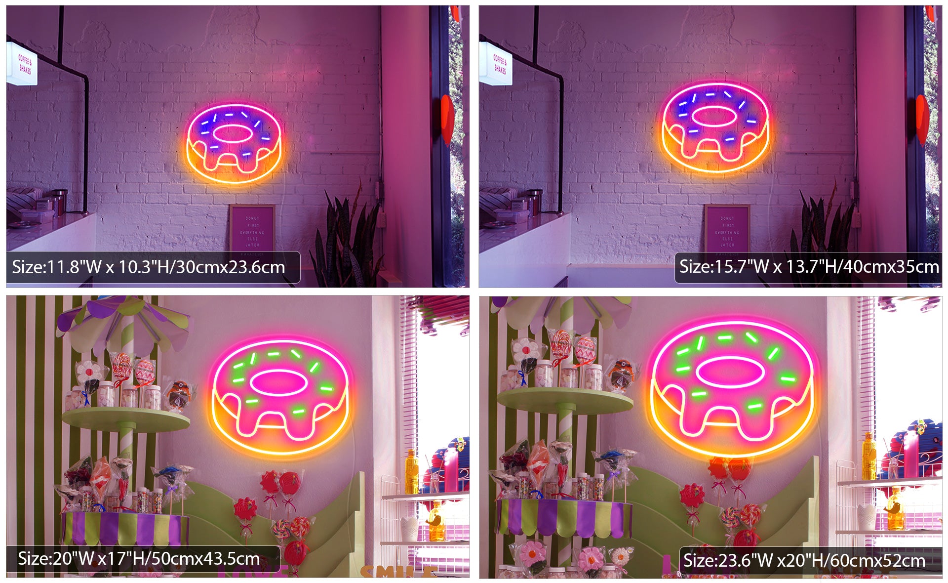 Cute Donut Neon Art
