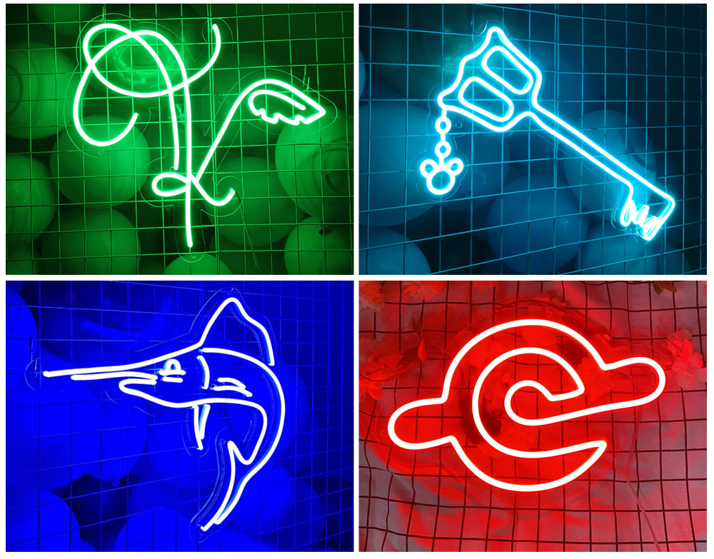 Eggplant neon lights